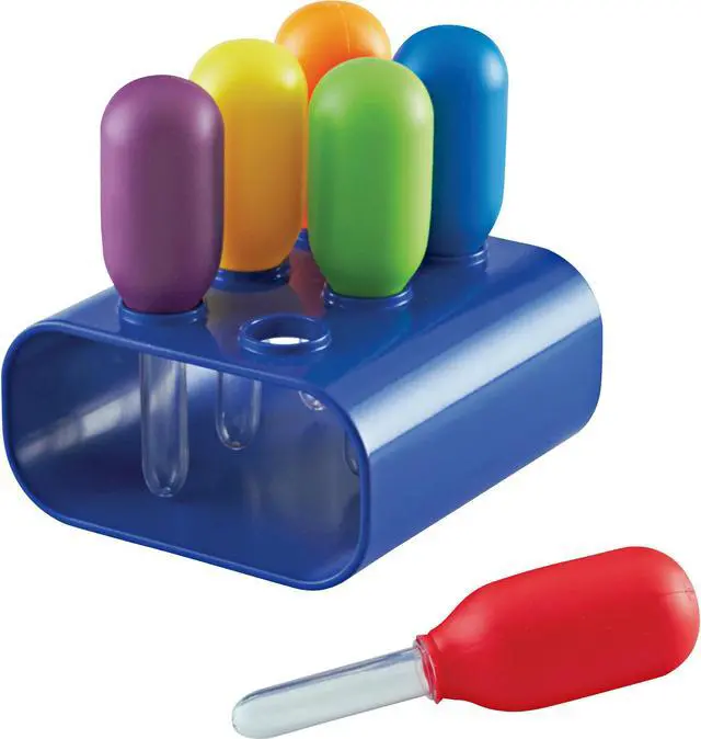 Alt view image 4 of 15 - Learning Resources Primary Science Jumbo Eyedroppers with Stand (LER2779) LER2779 LEARNING RESOURCES