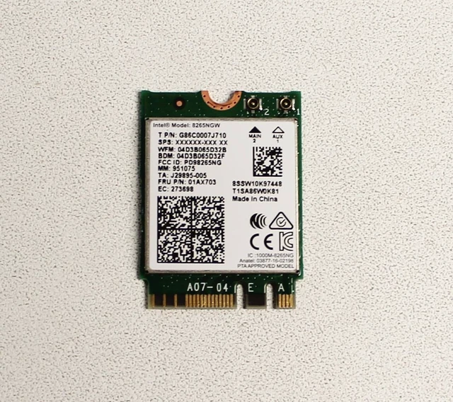 Main image of 8265NGW HP Probook 470 G4 WiFi Wireless Bluetooth 4.2 Card
