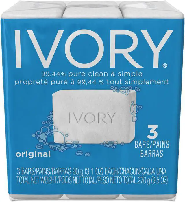 Main image of Ivory Individually Wrapped Bath Soap White 3.1 oz Bar 72/Carton 12364