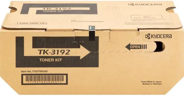 Alt view image 6 of 7 - Black Toner Cartridge for Kyocera TK-3192 ECOSYS M3660idn, ECOSYS M3860idn, ECOSYS M3860idnf, ECOSYS P3060dn, ECOSYS P3260dn, Genuine Kyocera Brand