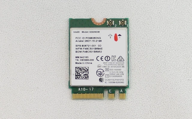 Main image of 806721-001 Intel Dual Band-AC 8260NGW WiFi & BT 4.2 combo
