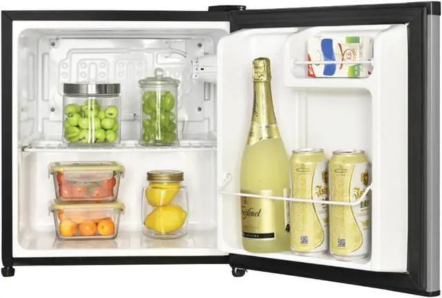 Alt view image 6 of 7 - Magic Chef - MCAR170STE - Magic Chef MCAR170STE 1.7-Cu.-Ft. 90-Watt Stainless Steel Mini Refrigerator