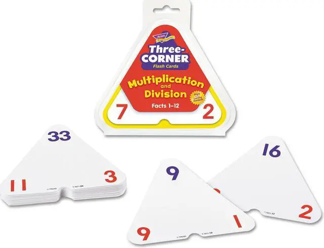 Alt view image 16 of 19 - TREND Multiplication/Division Three-Corner Flash Cards, 8 & Up, 48/Pack