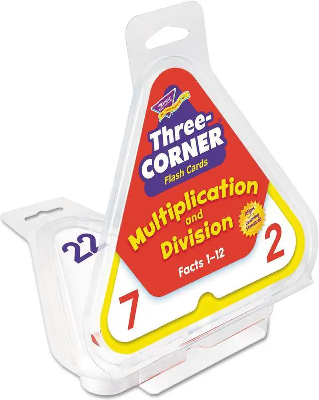 Alt view image 19 of 19 - TREND Multiplication/Division Three-Corner Flash Cards, 8 & Up, 48/Pack