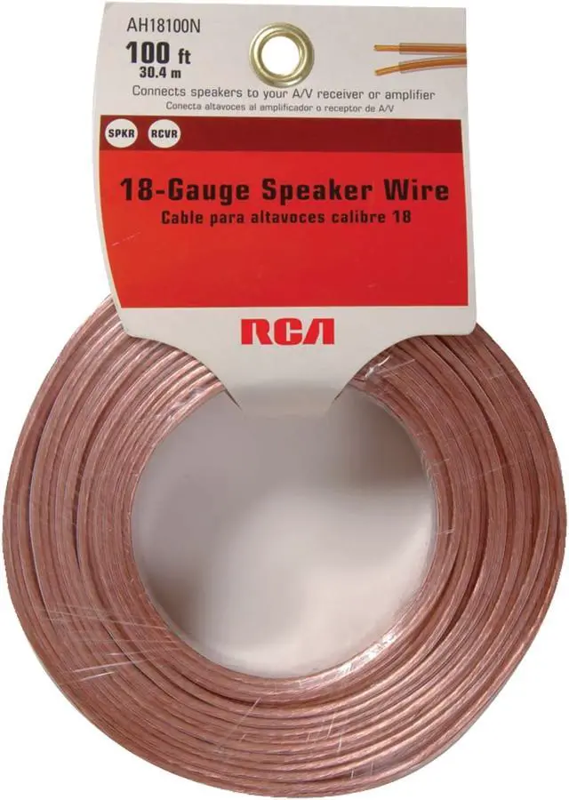 Alt view image 3 of 6 - RCA AH18100R 18-Gauge Speaker Wire (100ft)