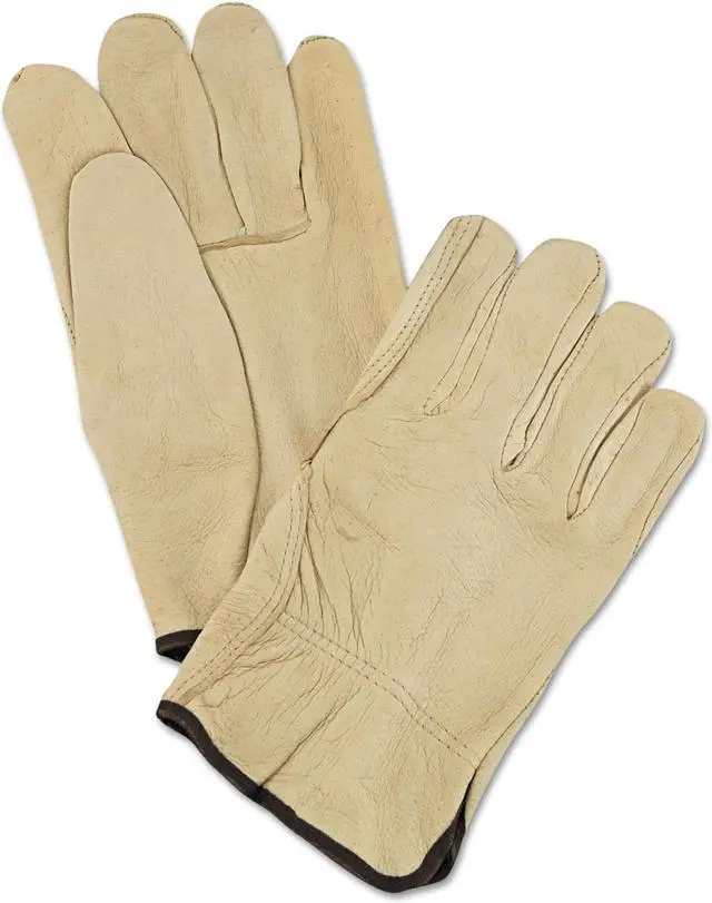 Alt view image 6 of 13 - Unlined Pigskin Driver Gloves Cream Large 12 Pairs