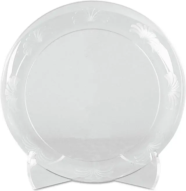 Alt view image 4 of 9 - Designerware Plates Plastic 6" Clear 180/Carton