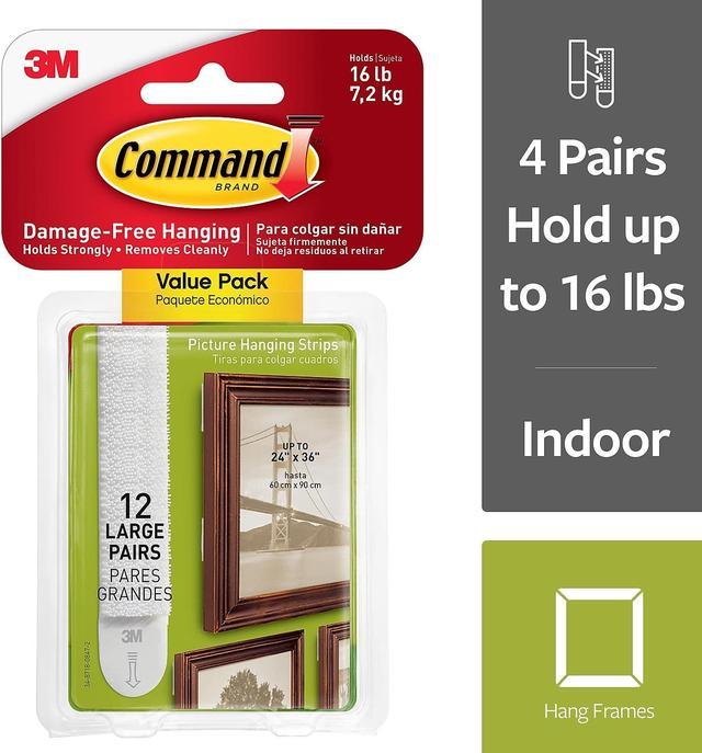 Command 3/4 In. x 3-5/8 In. White Interlocking Picture Hanger (4