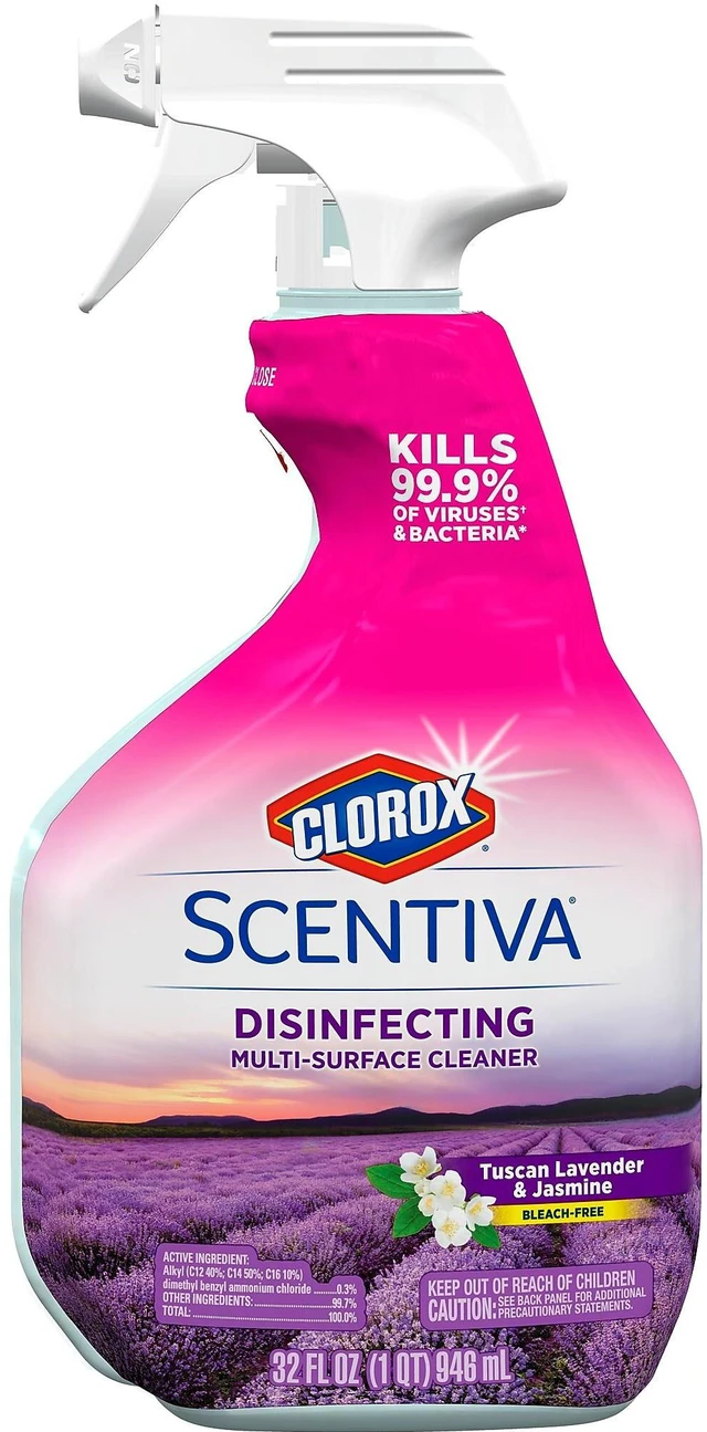 Alt view image 14 of 16 - Clorox 31387 Scentiva Multi Surface Cleaner, Tuscan Lavender And Jasmine, 6/Carton