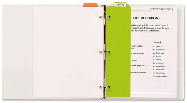 Alt view image 10 of 10 - Avery-Dennison 24908 5 Tabbed Snap-In Bookmark Plastic Dividers, Assorted Solid Color, 3 x 11.5 in.