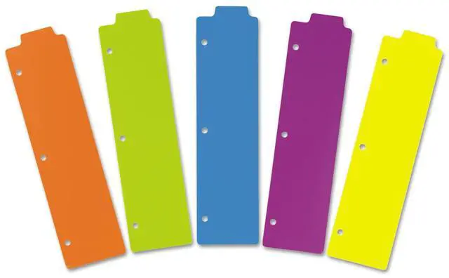 Alt view image 6 of 10 - Avery-Dennison 24908 5 Tabbed Snap-In Bookmark Plastic Dividers, Assorted Solid Color, 3 x 11.5 in.