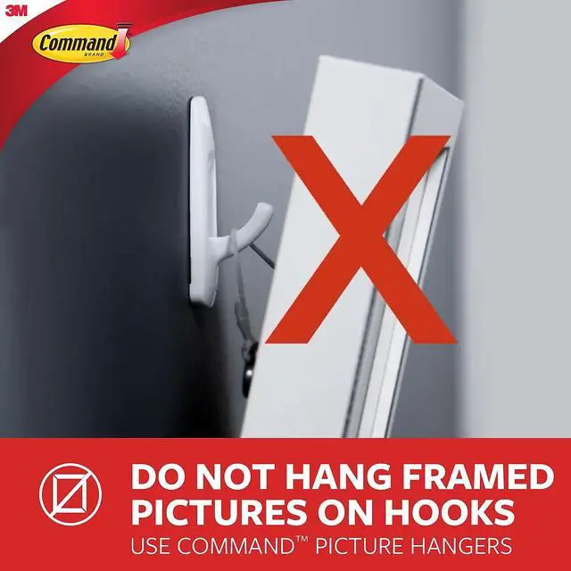 Alt view image 12 of 20 - 3M 17040 Command Sawtooth Picture Hanger 1 hook, 2 strips