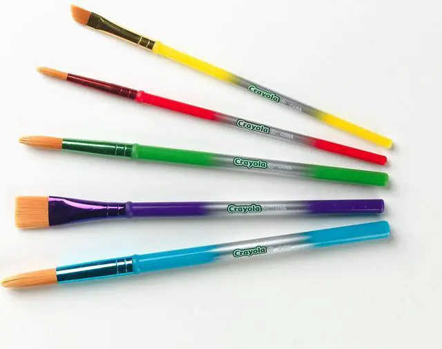 Alt view image 9 of 20 - Crayola Llc 05-3506 5 Pack Assorted Colors Crayola Paint Brush Set