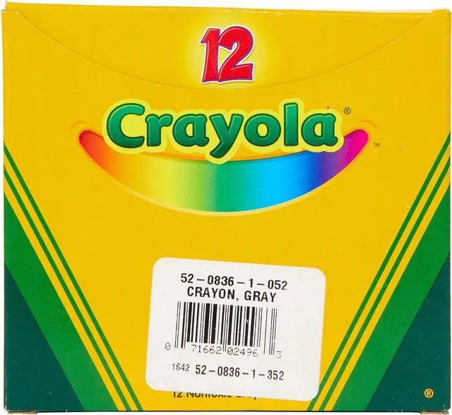 Alt view image 4 of 8 - Crayola Regular Crayon Single Color Refill Pack of 12 - Gray 52-0836-052