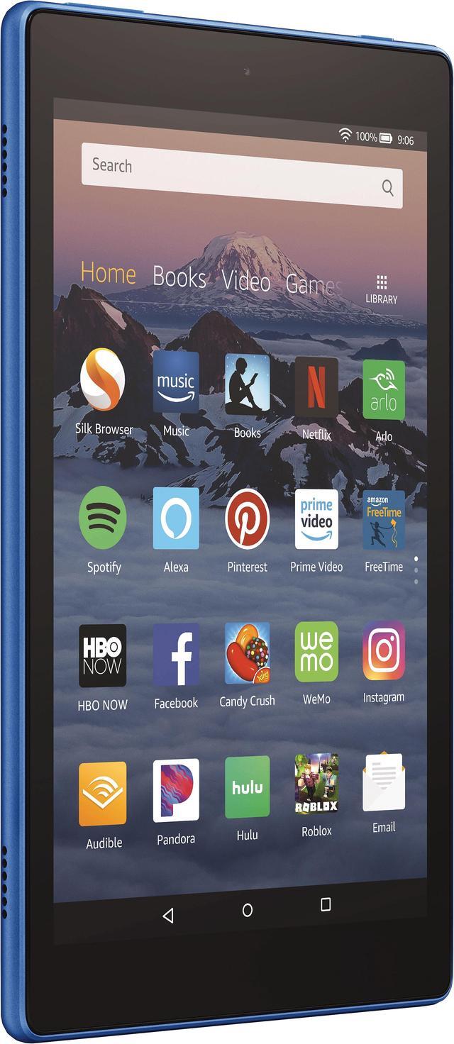 Alt view image 17 of 20 - Amazon Fire HD 8 Tablet 16GB 8" HD Display with Alexa, Blue