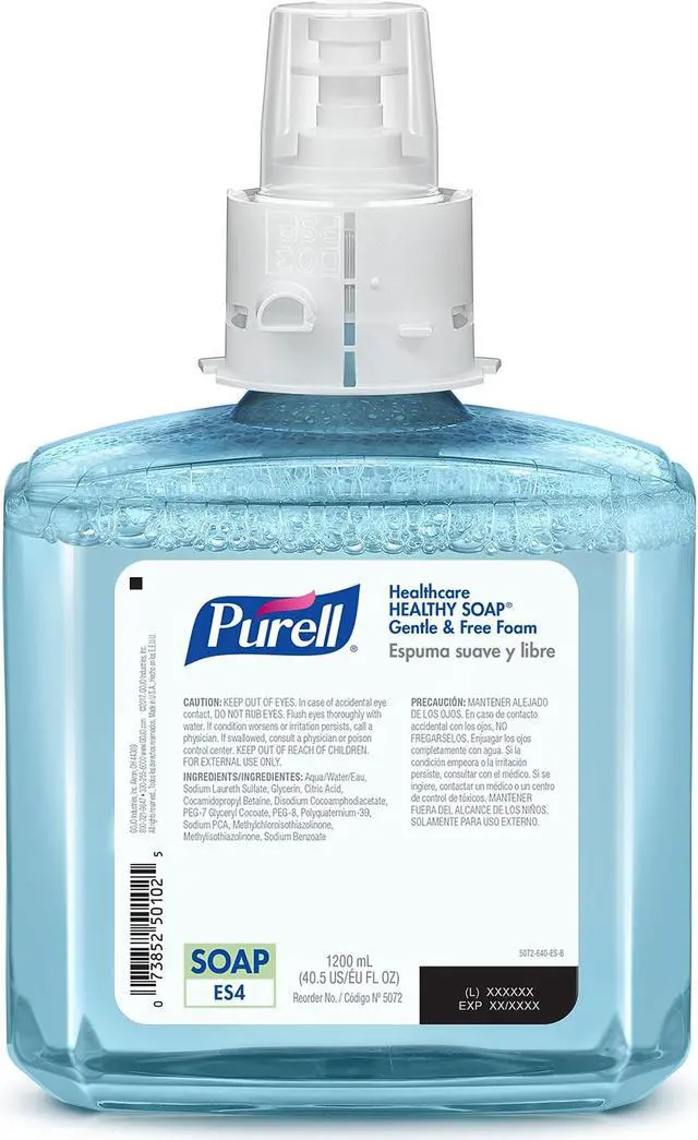 Alt view image 3 of 6 - Go-Jo Industries 507202 Purell Healthcare Healthy Soap Foam Refill 2 Pack