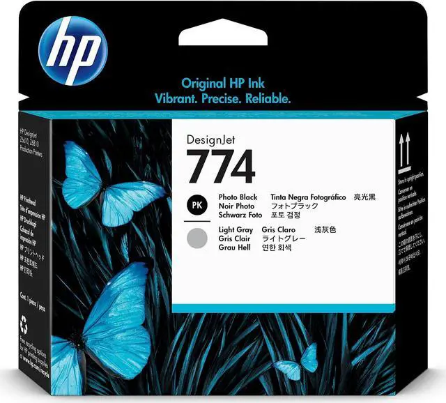 Alt view image 5 of 16 - HP 774 Photo Black/Light Gray DesignJet Printhead, P2W00A