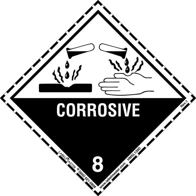 Main image of SI Products Staples Industrial Corrosive Label Worded HMSL130D