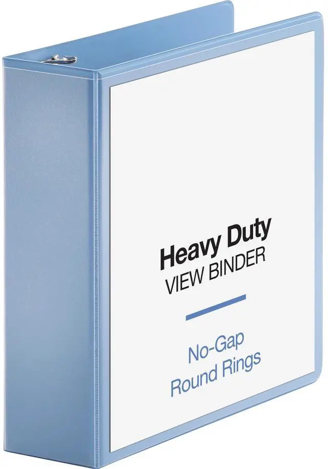 Main image of Business Source View Binder Round Ring 3" Cap Letter-size Light Blue 19752