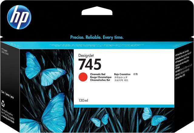 Alt view image 3 of 11 - HP 745 130-ml DesignJet Chromatic Red Ink Cartridge, F9K00A