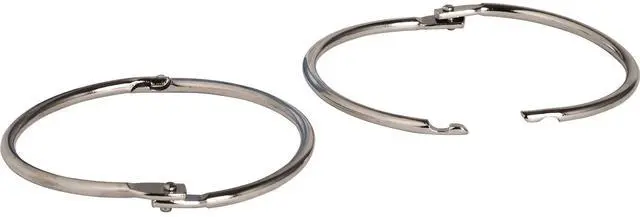 Main image of Business Source Standard Book Rings - 3" Diameter - Silver - Nickel Plated - 10 / Box  BSN01441