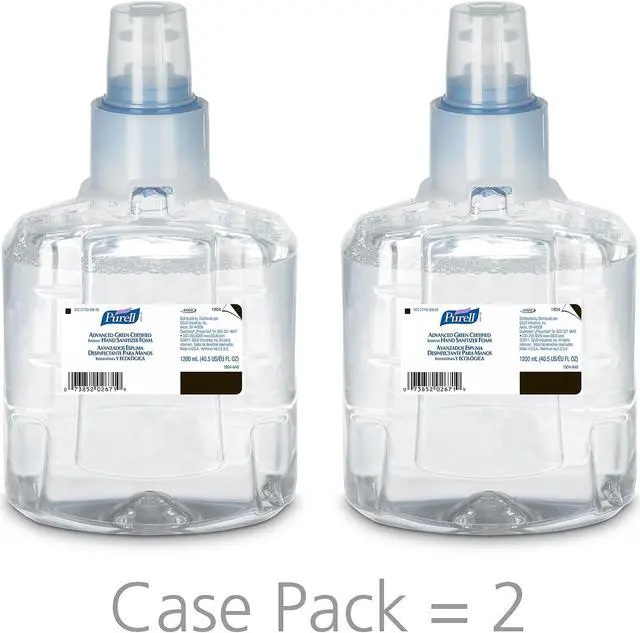 Alt view image 3 of 11 - Gojo - 1904-02 - PURELL Advanced Green Certified Instant Hand Sanitizer Foam, LTX 1200mL Refill