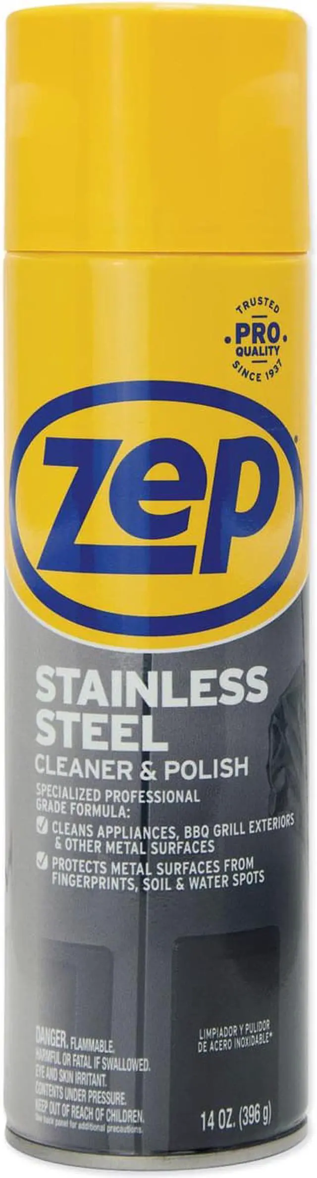 Alt view image 5 of 6 - Stainless Steel Polish, 14 oz Aerosol Spray ZUSSTL14EA