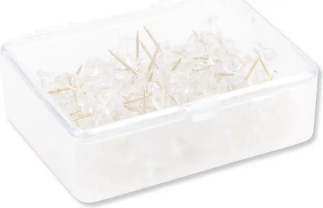 Alt view image 14 of 14 - Signature Push Pins, Clear Head with Gold Prong, 100 Count UBR3087U0624