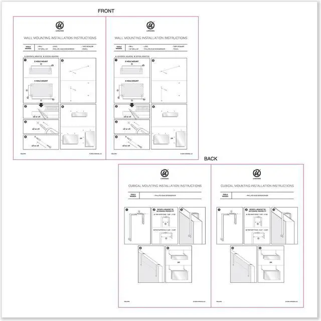 Alt view image 6 of 17 - U Brands Cubicle Glass Dry Erase Board 12 x 12 White 3690U00-01