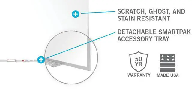 Alt view image 11 of 17 - Ghent M1-46-4 Magnetic Porcelain Whiteboard with Aluminum Frame - 72.5" x 48.5" - White Surface, Satin Aluminum Frame