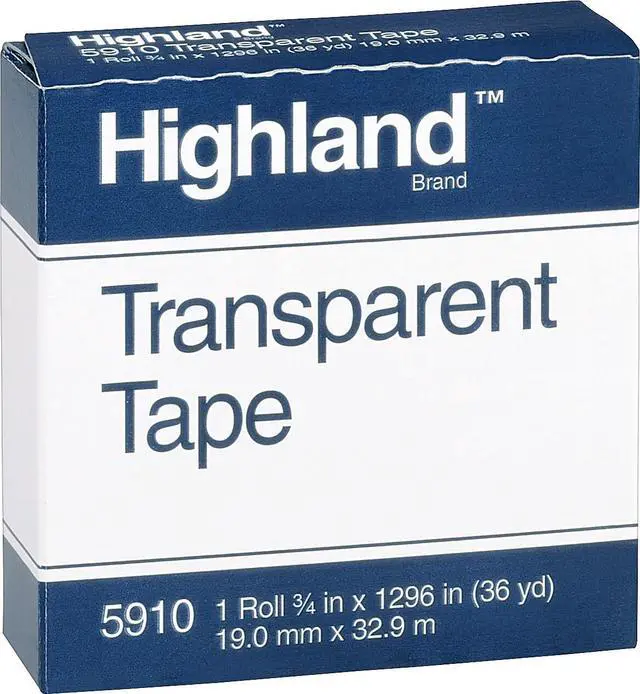 Alt view image 6 of 9 - Highland Transparent Tape, 1" Core, 0.75" X 36 Yds, Clear 5910341296