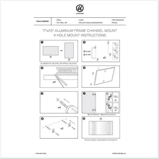 Alt view image 3 of 20 - U Brands 4N1 Magnetic Dry Erase Combo Board 36 x 24 White/Natural 3891U00-01