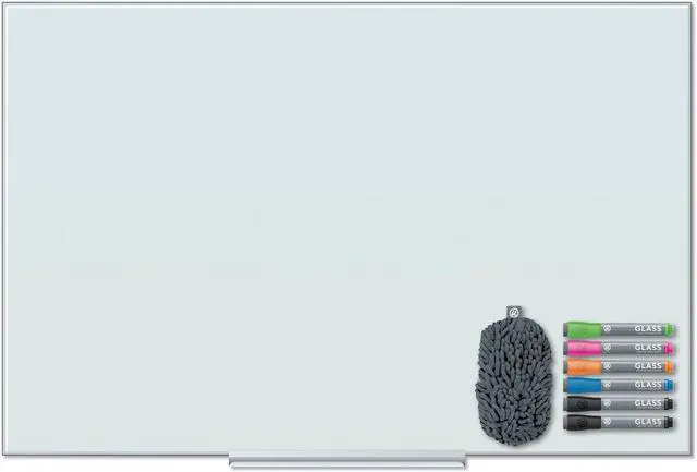 Alt view image 15 of 16 - Floating Glass Dry Erase Board, 36 x 24, White 3975U0001