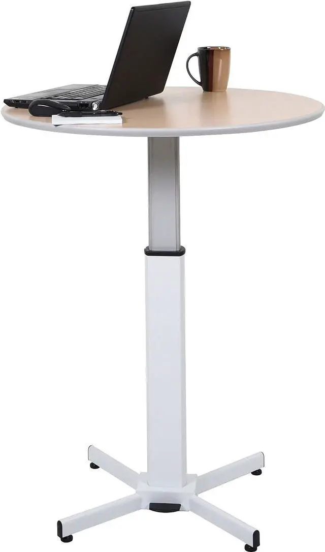 Alt view image 8 of 18 - Luxor Pneumatic Adjustable Multi-Functional Round Pedestal Table