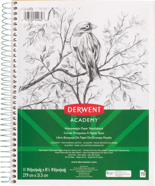 Main image of Mead Sketchbook Perforated 67 lb. 8-1/2"Wx3/5"Lx11"H White 54962