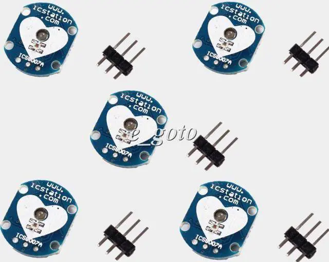 Main image of 5pcs Heart Rate Sensor Pulse Sensor for Arduino Raspberry pi Mega