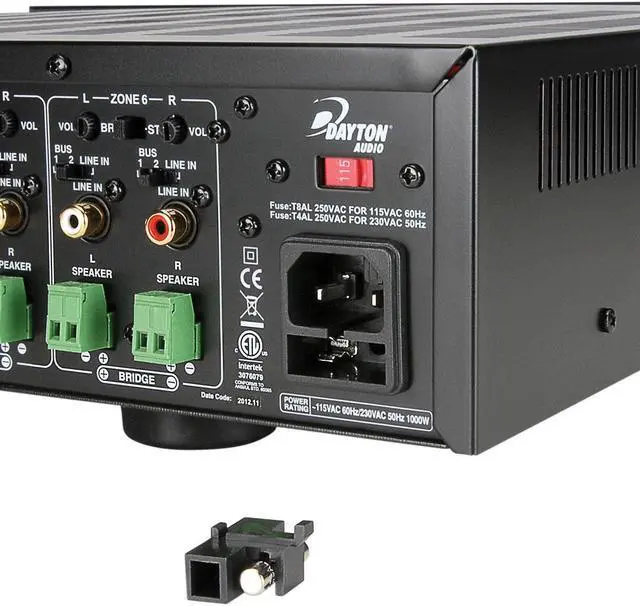Alt view image 7 of 14 - Dayton Audio MA1240a Multi-Zone 12 Channel Amplifier 300-815