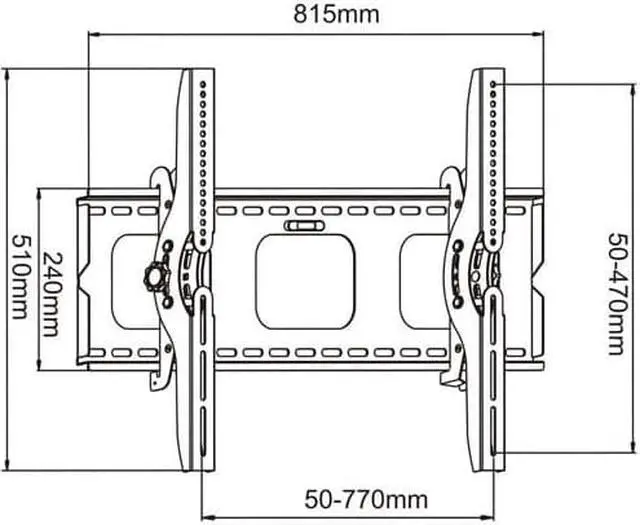Alt view image 6 of 10 - Dayton Audio LCD60-TM Tilting TV Wall Mount 37"-65" w/FREE H 182-322