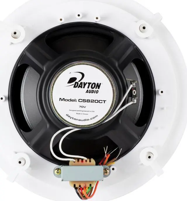 Alt view image 3 of 4 - Dayton Audio CS820CT 8" 2-Way 70V Ceiling Speaker Pair 300-405