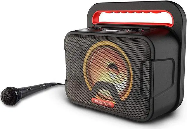 Alt view image 2 of 2 - Motorola Sonic Maxx 810 Portable Bluetooth Speaker, IPX4 w/ LED, w/ Karaoke Mic