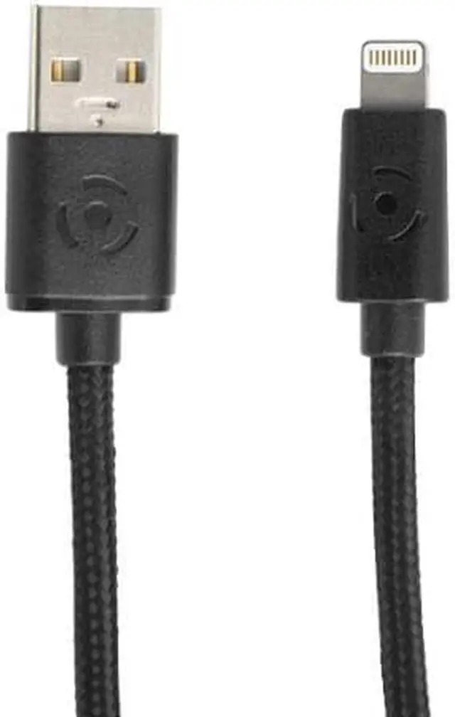 Alt view image 2 of 2 - Versio Mobile Versio Mobile 6-Feet MFI Certifed Braided Data Sync Lightning Cable - Retail Packaging - Black