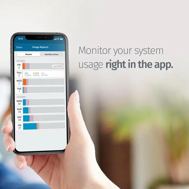 Alt view image 7 of 10 - Emerson Sensi Touch Wi-Fi Thermostat for Smart Home with Touchscreen Color Display, Silver
