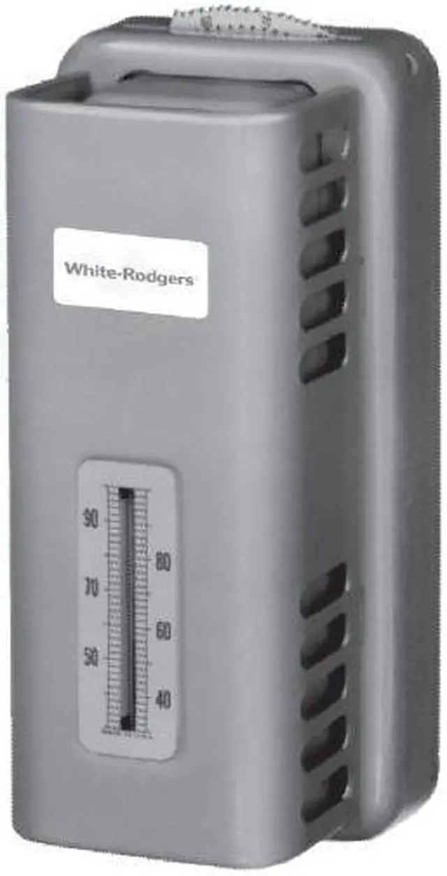 Alt view image 2 of 3 - EMERSON 152-9 Line Volt Mechanical Tstat, Open on Rise, Box or Flush to Wall,