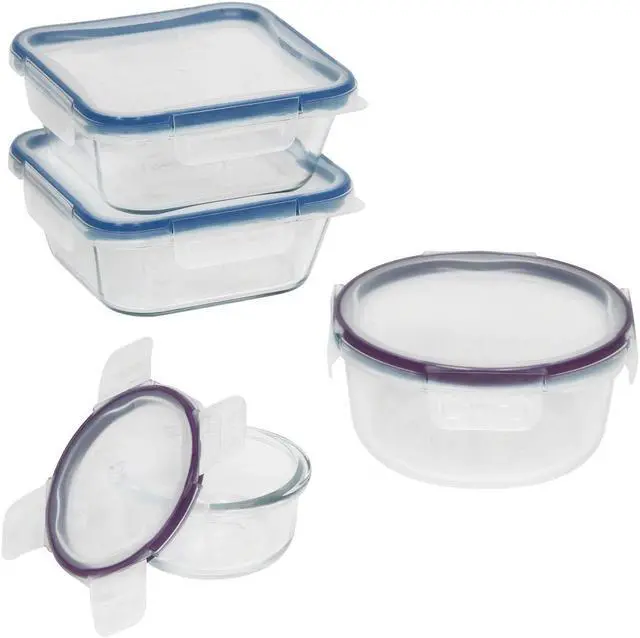 Main image of Snapware Total Solution Pyrex Glass Food Storage |1109330| 8-piece Set