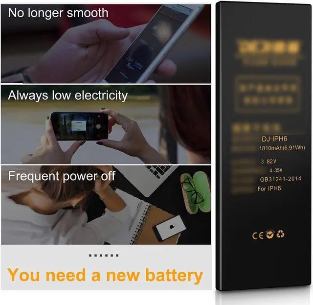 Alt view image 3 of 5 - DEJI Internal Battery Replacement for iPhone 6s