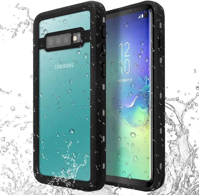 Main image of Galaxy S10 Waterproof Case IP68 Water Resistant Snowproof Dirtypoof Full Body Protection Transparent Clear Back Case Built-in Screen Protector