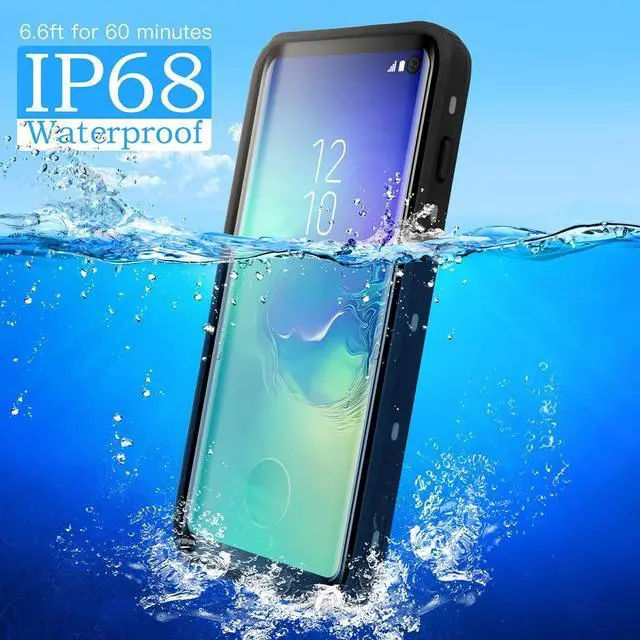 Alt view image 2 of 5 - Galaxy S10 Waterproof Case IP68 Water Resistant Snowproof Dirtypoof Full Body Protection Transparent Clear Back Case Built-in Screen Protector