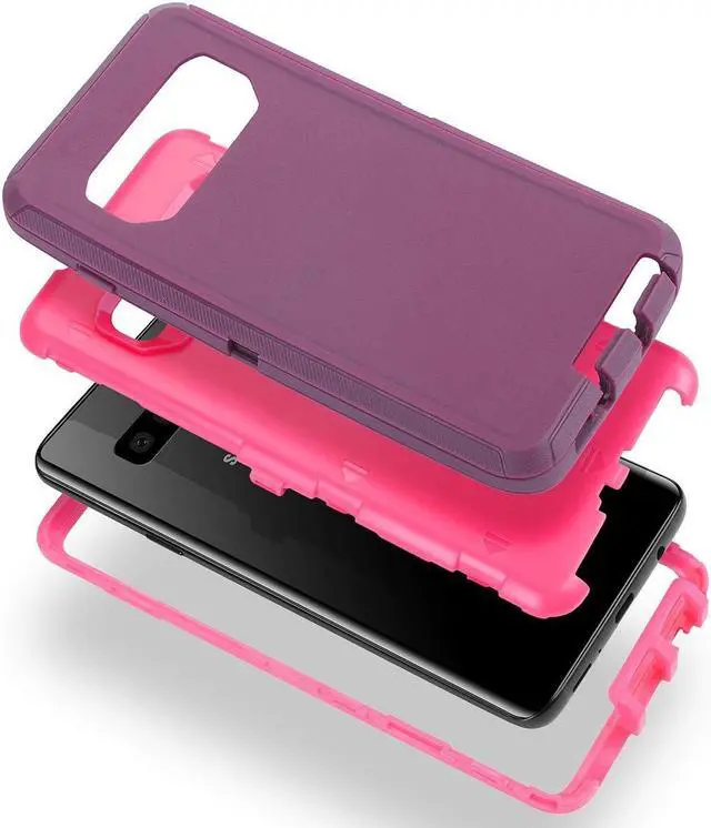 Alt view image 2 of 3 - Galaxy S10+ Plus Heavy Duty 3 in 1 Scratch Resistant, Dropproof, Soft TPU+ Hard PC Hybrid Truly Shockproof Water-Resistance Protective Case