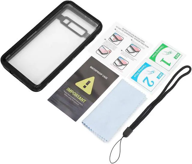 Alt view image 5 of 5 - Galaxy Note 9 Waterproof Case IP68 Water Resistant Snowproof Dirtypoof Full Body Protection Transparent Clear Back Case Built-in Screen Protector