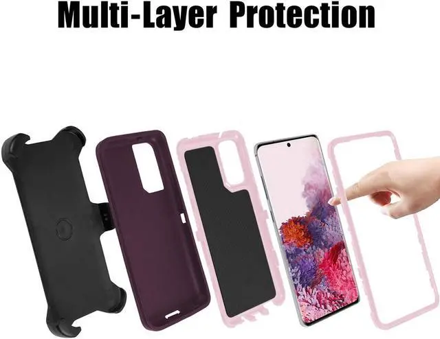 Alt view image 3 of 4 - AICase Belt-Clip Holster Drop Protection Full Body Rugged Heavy Duty Case for Samsung Galaxy S20+